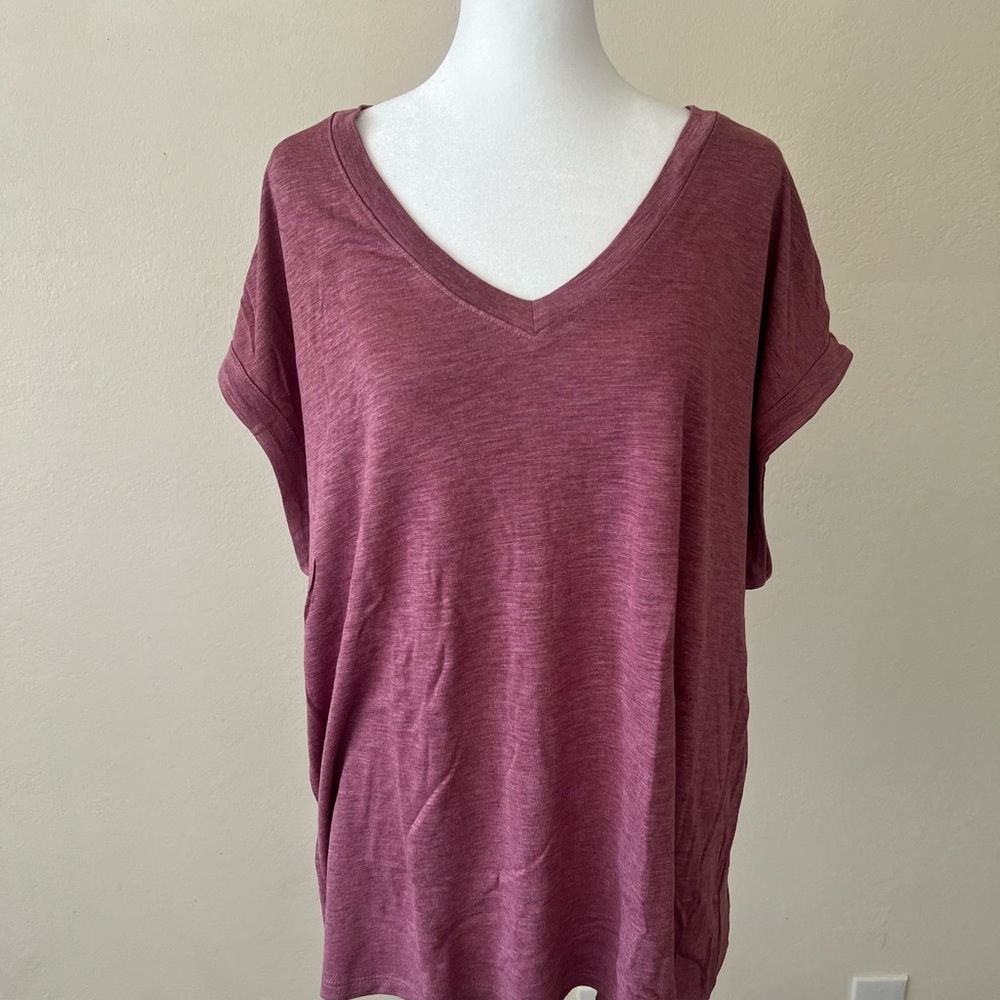 Jessica Simpson Red Dolman Sleeve Oversized Tee